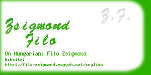 zsigmond filo business card